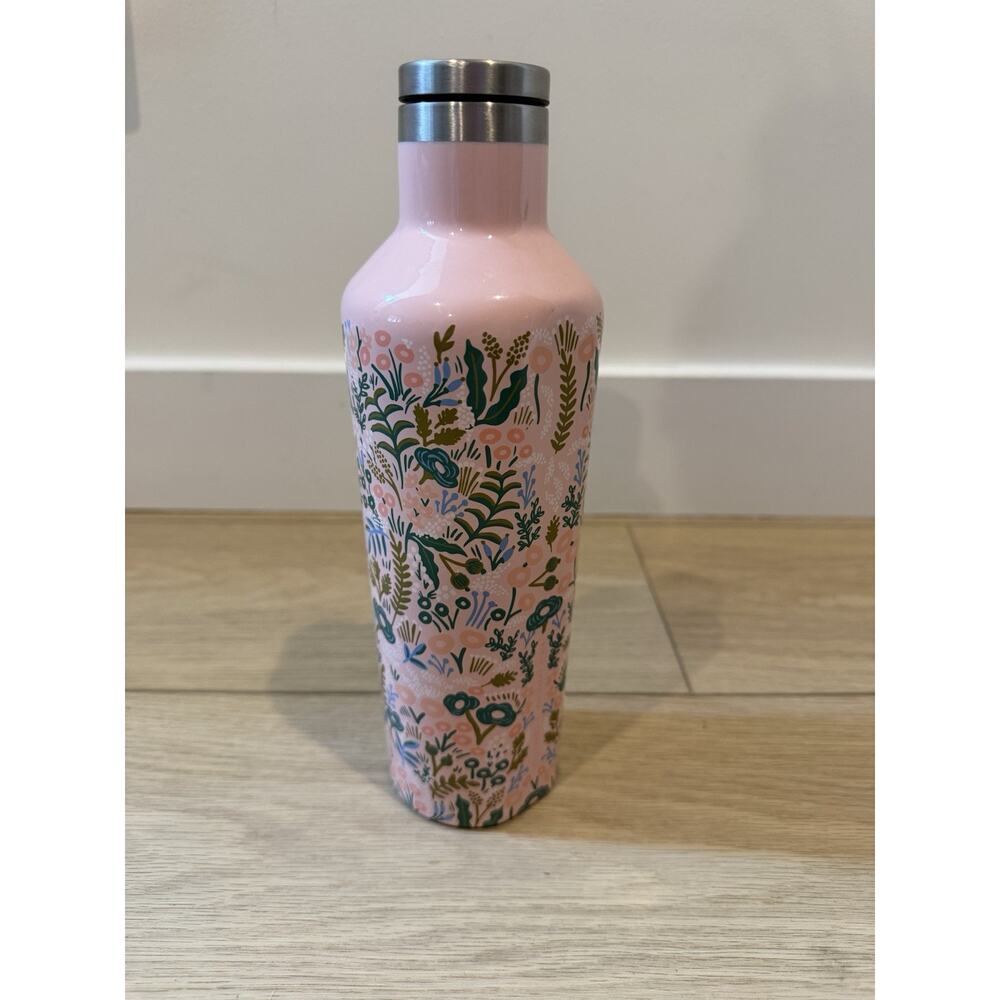 Rifle Paper Co x Corkcicle Tapestry Water Bottle Canteen 16 OZ Triple Insulated